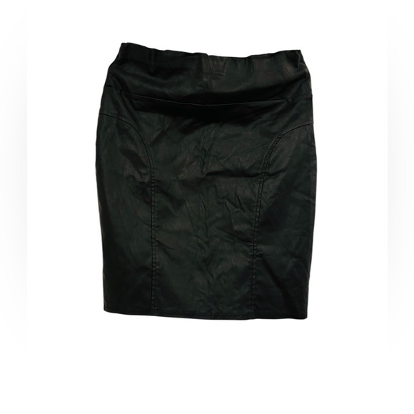 Dots Dresses & Skirts - Dots Faux Leather Black Pencil Skirt Size XL